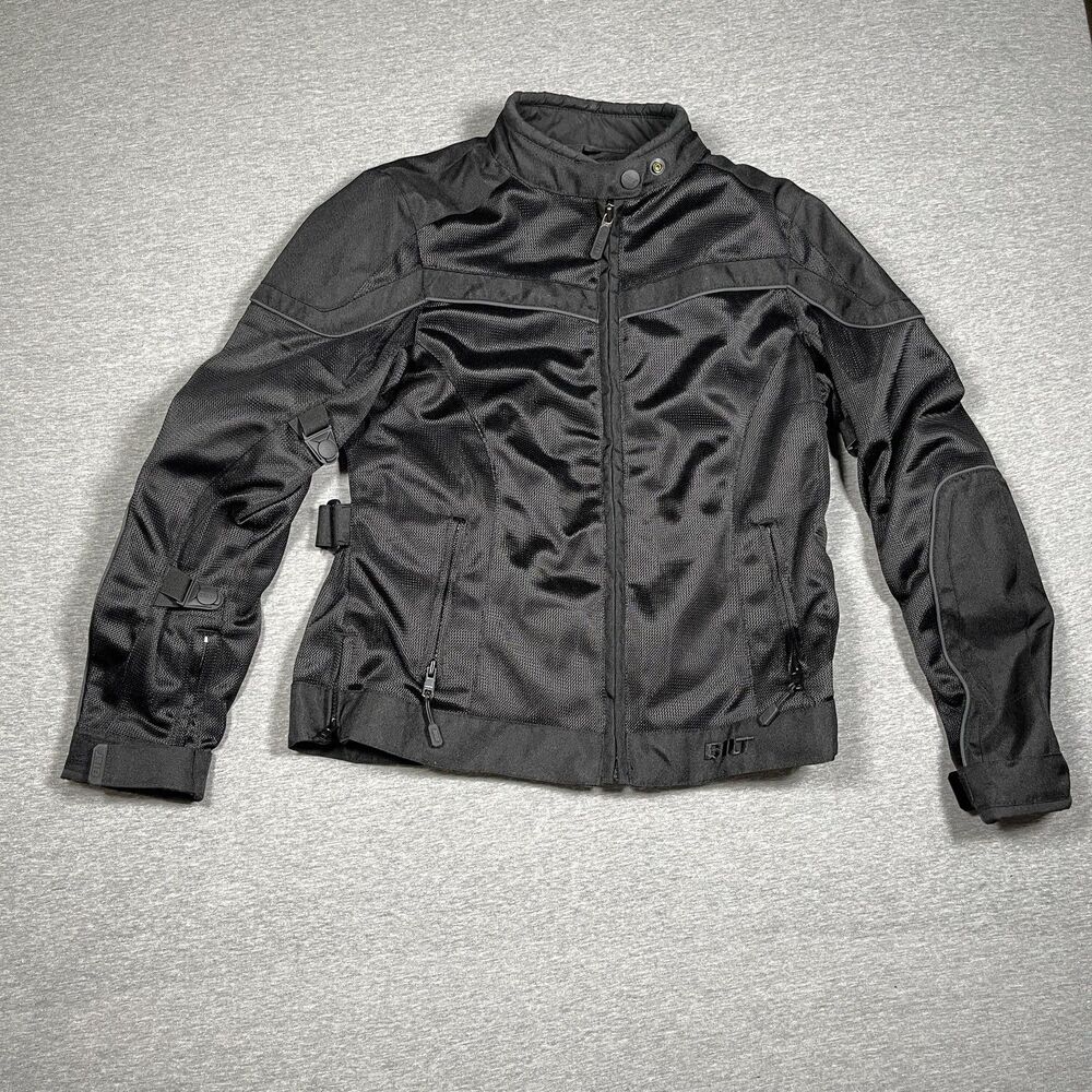 BILT Jacket Womens M Black Motorcycle Mesh Breathable Removable Liner Zippered